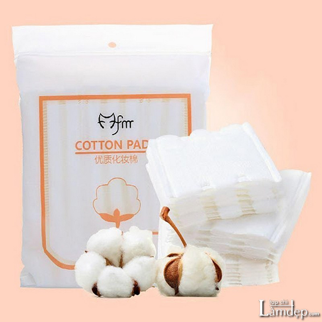 Bông tẩy trang Cotton Pads nhẹ nhàng làm sạch da và giúp lỗ chân lông thông thoáng