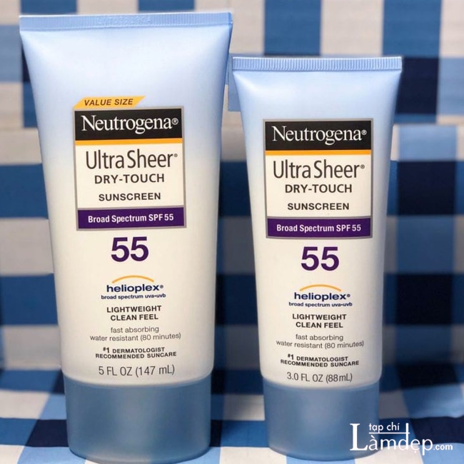 Kem chống nắng Neutrogena SPF 55 Ultra Sheer Dry Touch Sunscreen