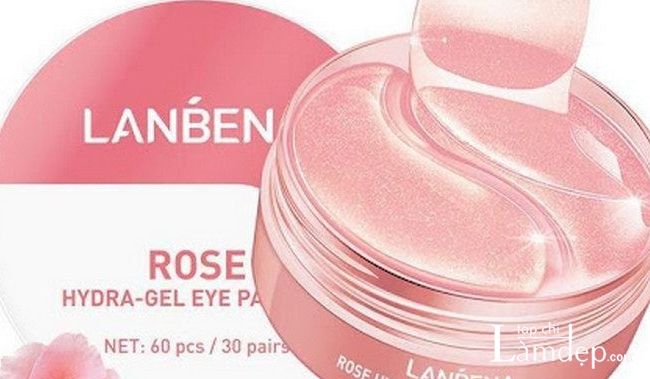 Mặt nạ mắt Lanbena chứa collagen và hoa hồng