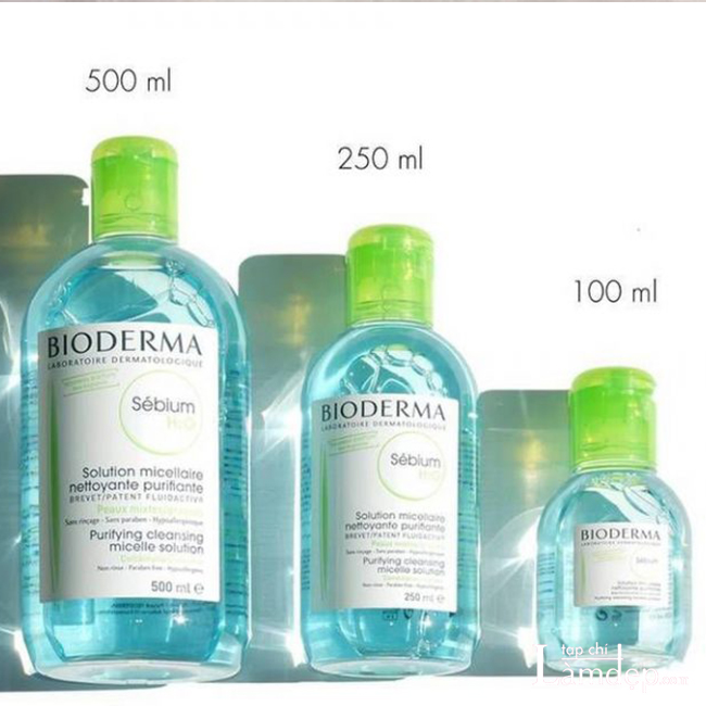 Tẩy trang Bioderma xanh dành cho da dầu giúp làm sạch da, điều hòa lượng bã nhờn