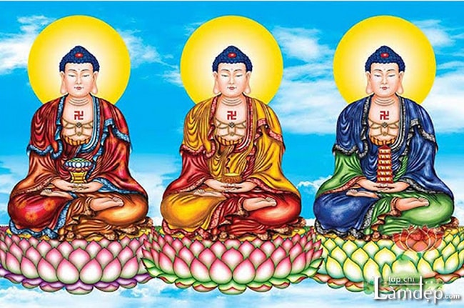 Tranh đính đá Phật A Di Đà