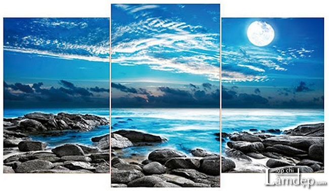Tranh đính đá 5D phong cảnh biển