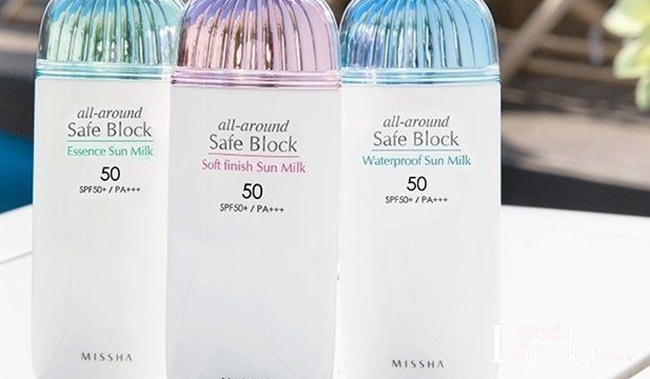 Kem chống nắng Missha All-Around Safe Block Soft Finish Sun Milk SPF50 chính hãng