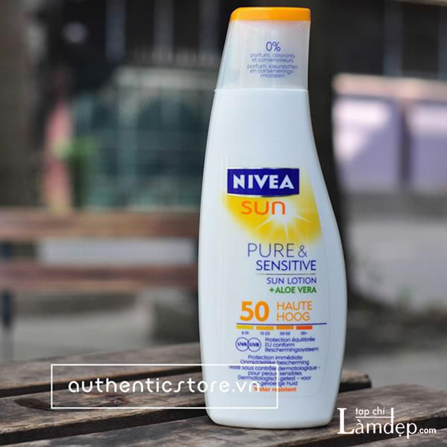 Kem chống nắng Nivea Sun Pure & Sensitive SPF 50 dành cho da nhạy cảm
