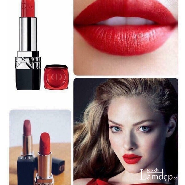 Sắc đỏ Dior 080 Red Smile Rouge pha cam trẻ trung 