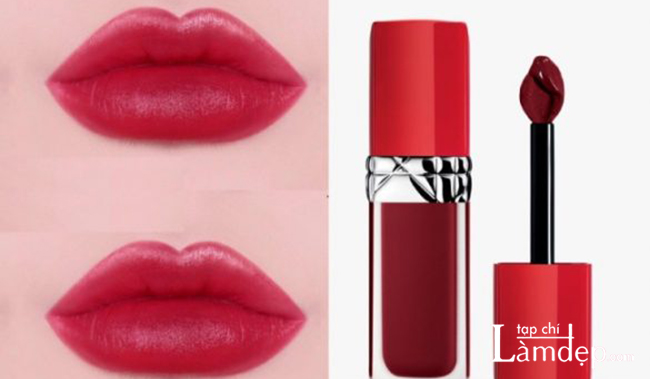 Màu đỏ hồng rực rỡ của Rouge Dior Ultra Care Liquid Matte 866 Romantic