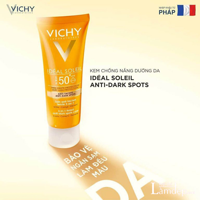 Kem chống nắng Vichy Ideal Soleil 3 in 1 Anti Dark Spot SPF50+