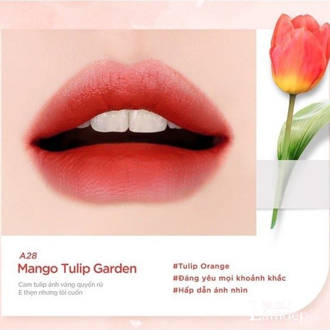 Son Black Rouge Ver 6 màu A28 - Tulip Garden