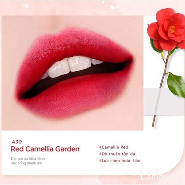 Son Black Rouge Ver 6 màu A30 -  Red Camellia Garden