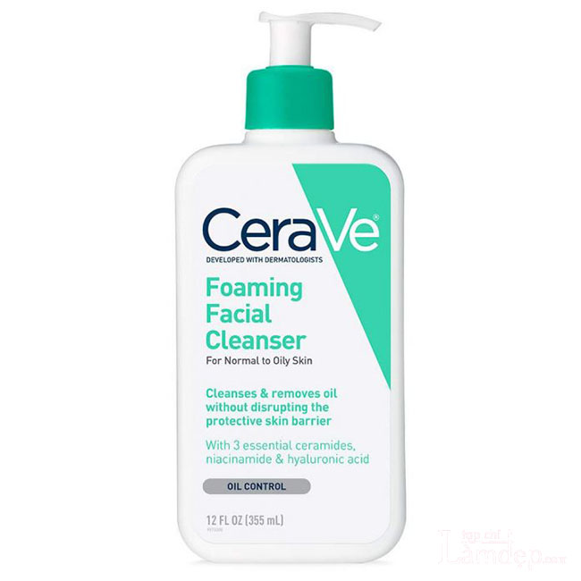 Sữa rửa mặt cho da dầu nhờn và mụn CeraVe Foaming Facial Cleanser