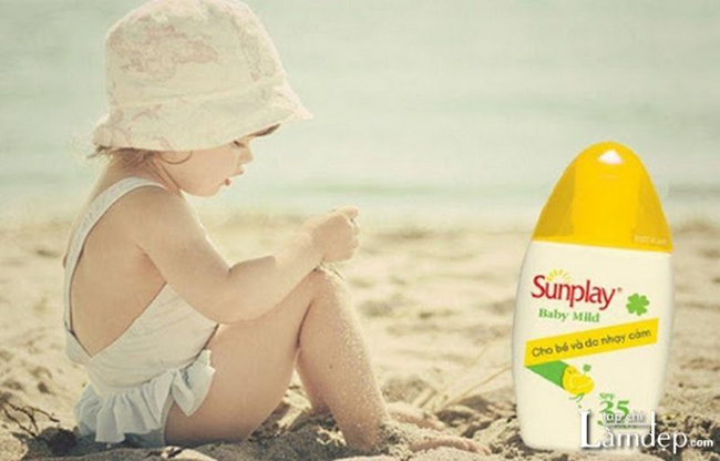 Kem chống nắng cho trẻ em của Nhật Sunplay Baby Mild