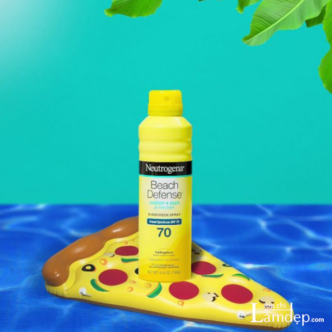 Kem chống nắng vật lý dạng xịt Neutrogena Beach Defense Water + Sun Protection Sunscreen Spray SPF 70