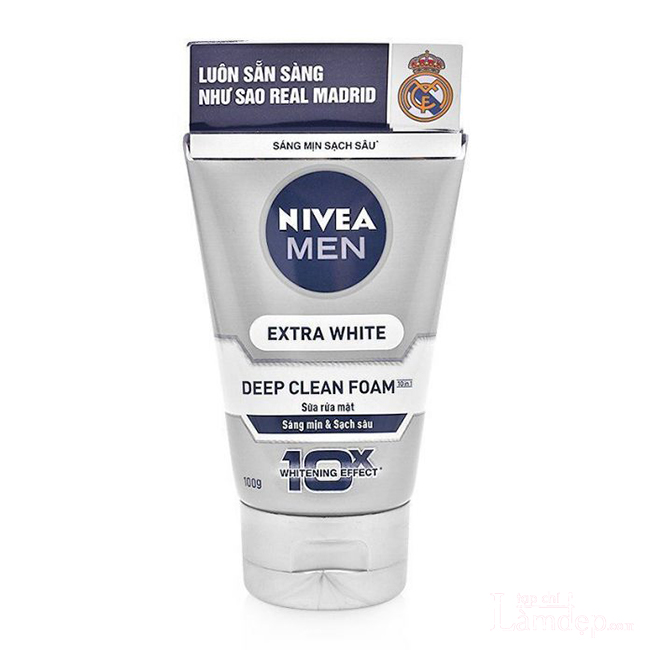 Sữa rửa mặt Nivea Men Extra White Deep Clean Foam