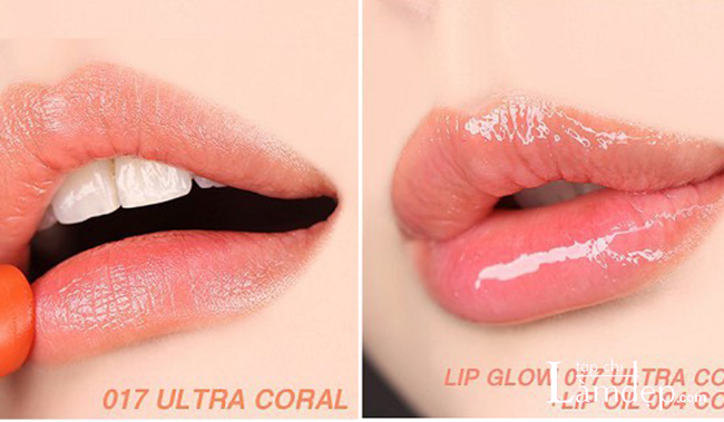 Sắc cam nổi trội của Dior Addict Lip Glow 017 Ultra Coral 
