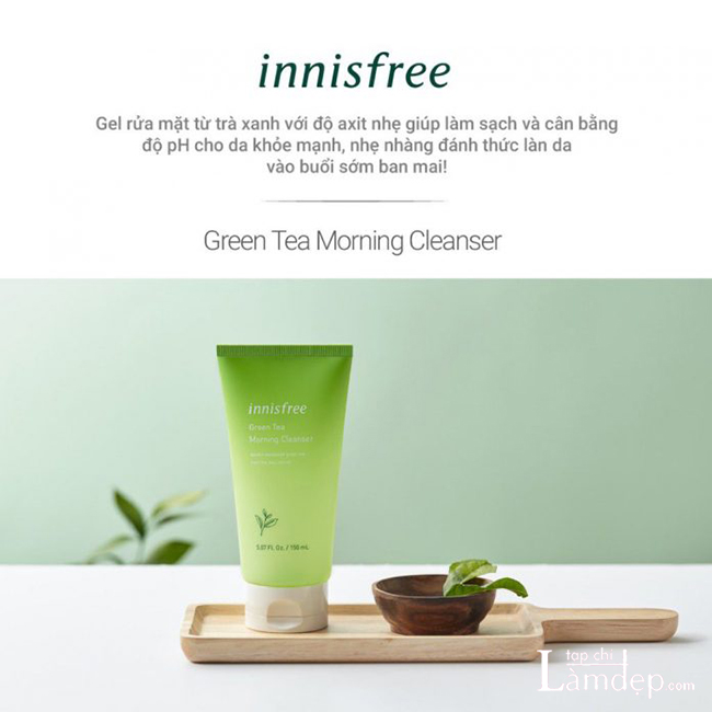 Sữa rửa mặt Innisfree Green Tea Morning Cleanser
