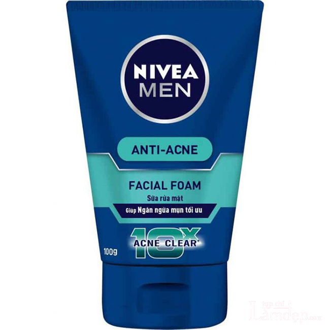 Sữa rửa mặt trị mụn cho nam Nivea Men Anti Acne Facial Foam 
