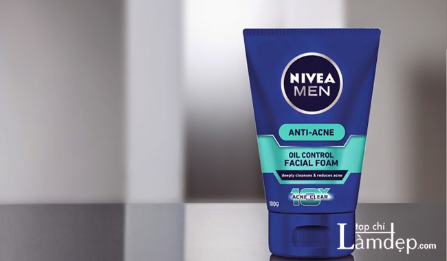 Sữa rửa mặt Nivea Men Anti Acne Facial Foam (dành cho da mụn, da dầu)
