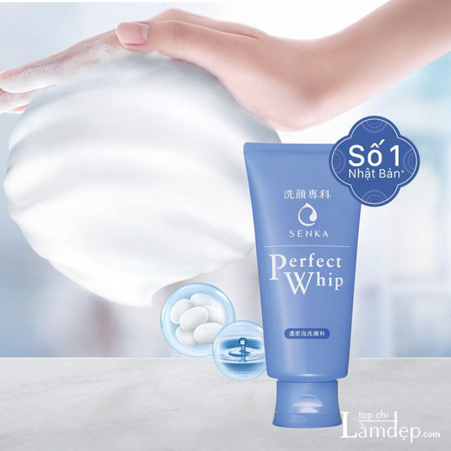 Sữa rửa mặt cho da hỗn hợp thiên dầu Shiseido Senka Perfect Whip