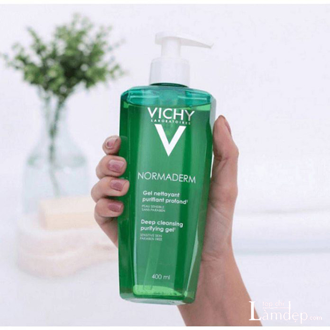 Sữa rửa mặt cho da nhạy cảm và mụn Vichy Normaderm Deep Cleansing Purifying Gel