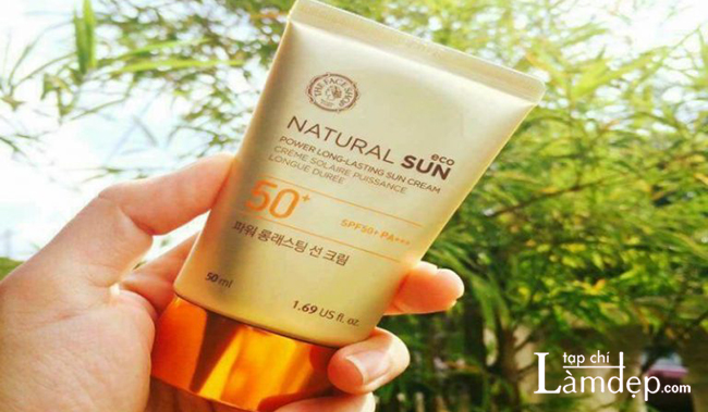 Kem chống nắng The Face Shop Natural Sun Eco - Lasting Sun Cream