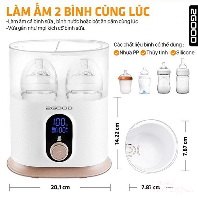 Máy hâm nóng sữa 2GOOD HL-0888: Thiết kế đơn giản, đa dạng chế độ và chức năng